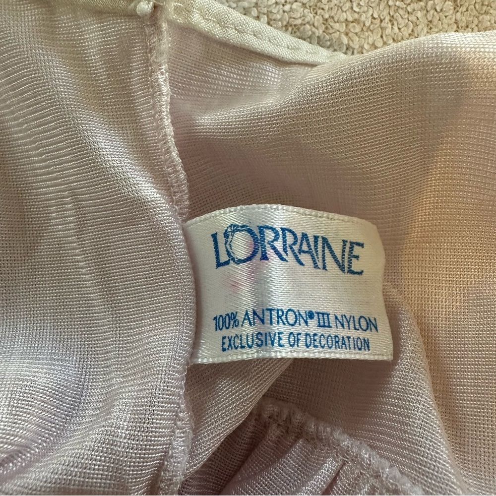 Vintage Nightgown Long Pastel Retro Pink Elegant Slip Dress Floral Size Medium - Picture 7 of 9
